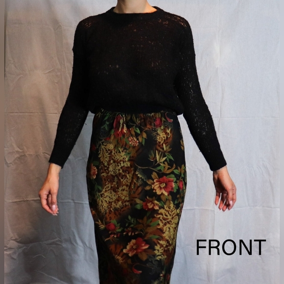 Mango Open Knit Wool Blend Cropped Sweater Black Size XS - Picture 4 of 5